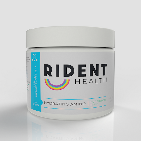 Rident Health Hydrating aminos is used during workout to maintain hydrated, prevent muscle cramps and contains amino acids that assist in muscle recovery and prevent muscle breakdown and may play a role in assisting the immune system.